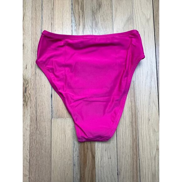 NWT J. Crew High Rise Full Coverage Pink Fuchsia Bikini Bottom Women's XXS BM426 - Picture 2 of 7